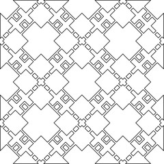 Stylish texture with figures from lines.Abstract geometric black and white pattern for web page, textures, card, poster, fabric, textile. Monochrome graphic repeating design. 