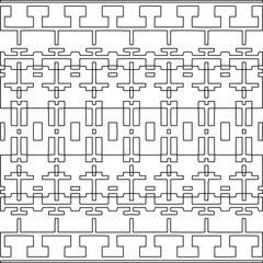 Stylish texture with figures from lines.Abstract geometric black and white pattern for web page, textures, card, poster, fabric, textile. Monochrome graphic repeating design. 