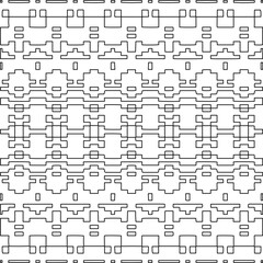 Stylish texture with figures from lines.Abstract geometric black and white pattern for web page, textures, card, poster, fabric, textile. Monochrome graphic repeating design. 