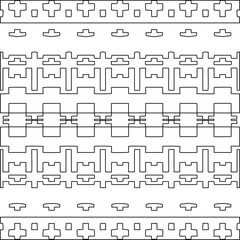 Stylish texture with figures from lines.Abstract geometric black and white pattern for web page, textures, card, poster, fabric, textile. Monochrome graphic repeating design. 