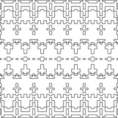 Stylish texture with figures from lines.Abstract geometric black and white pattern for web page, textures, card, poster, fabric, textile. Monochrome graphic repeating design. 