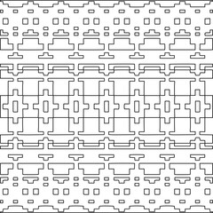 Stylish texture with figures from lines.Abstract geometric black and white pattern for web page, textures, card, poster, fabric, textile. Monochrome graphic repeating design. 