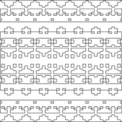 Stylish texture with figures from lines.Abstract geometric black and white pattern for web page, textures, card, poster, fabric, textile. Monochrome graphic repeating design. 