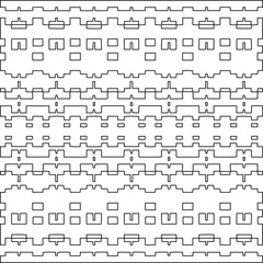 Stylish texture with figures from lines.Abstract geometric black and white pattern for web page, textures, card, poster, fabric, textile. Monochrome graphic repeating design. 