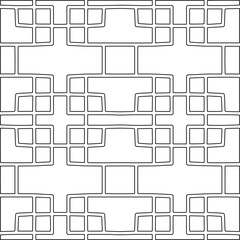 Stylish texture with figures from lines.Abstract geometric black and white pattern for web page, textures, card, poster, fabric, textile. Monochrome graphic repeating design. 