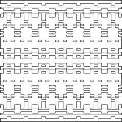 Stylish texture with figures from lines.Abstract geometric black and white pattern for web page, textures, card, poster, fabric, textile. Monochrome graphic repeating design. 