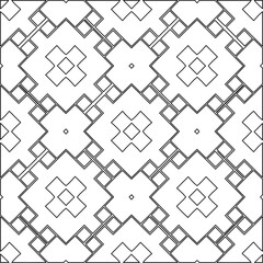 Stylish texture with figures from lines.Abstract geometric black and white pattern for web page, textures, card, poster, fabric, textile. Monochrome graphic repeating design. 