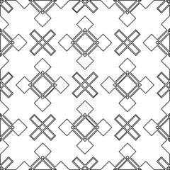 Stylish texture with figures from lines.Abstract geometric black and white pattern for web page, textures, card, poster, fabric, textile. Monochrome graphic repeating design. 