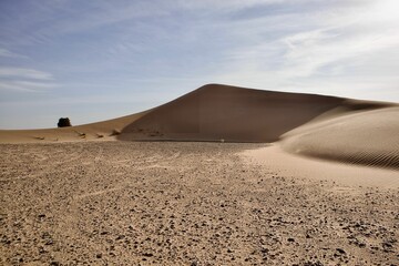 Beautiful barren sandy dune