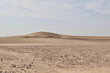 Beautiful barren sandy dune