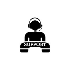 Support service icon isolated on transparent background