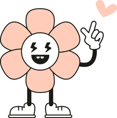 Flower Character With Lightning Eyes