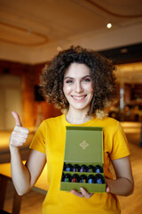 a woman using an essential first aid kit