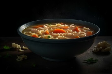 noodle with vegetable, AI Generative