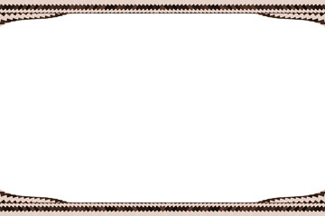 茶色の網目の横長フレーム素材(透過)