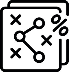 Tactical finance icon outline vector. Tax deduction. Credit money