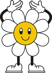 Obraz premium Staying Flower Character