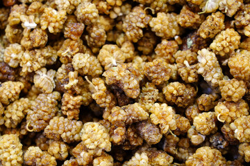 dried white mulberry fruits closeup food background texture dut kurusu         