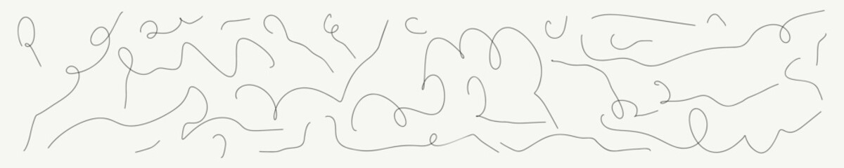 Doodle sketchy pen and scribble vector illustration. Set of hand drawn vector doodles. Vector pen ink shapes. Isolated design elements for your design.