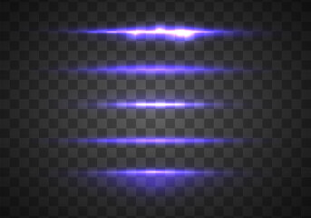 Glowing light lines. Vector light glow effect