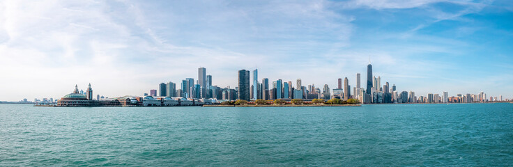 Fototapeta na wymiar Panoramic view of the city of Chicago