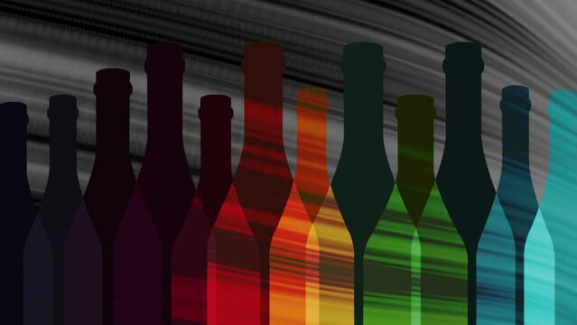 Bottle of alcohol illustration.Design for wine. Alcohol vector background. Template for drink card.