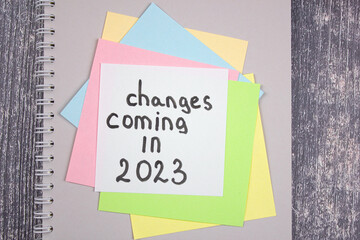 Changes are coming in 2023 text concept. Make changes in the coming year 2023.