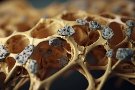 Magnified View of Bone Structure Under the Microscope