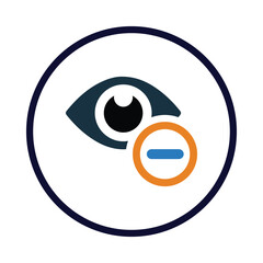 eye, eyeball, minus, eye care icon
