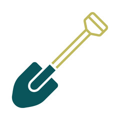 Garden shovel isolated vector icon