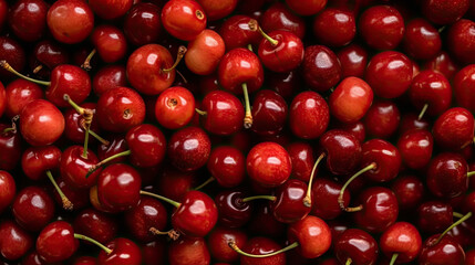 cherries in the market created with Generative AI technology