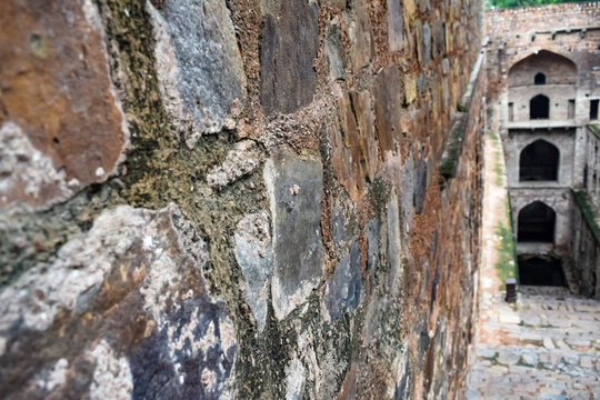 Agrasen Ki Baoli - Step Well situated in the middle of Connaught placed New Delhi India, Old Ancient archaeology Construction