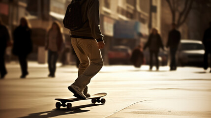 Skateboarding in the city, Generative AI