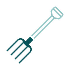 Garden pitchfork isolated vector icon