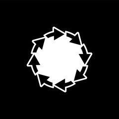 Recycle symbol, vector illustration icon.