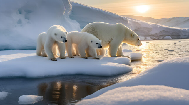 polar bear in the snow Generative AI