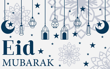 Islamic eid festival greeting card  background