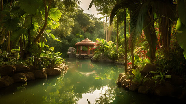 tropical jungle Generative AI