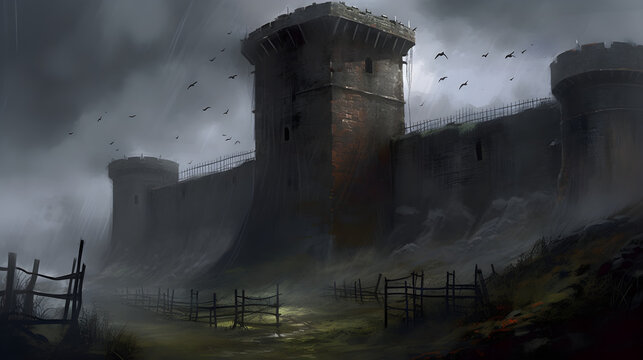 old abandoned prison Generative AI