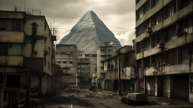 old building in the city Generative AI