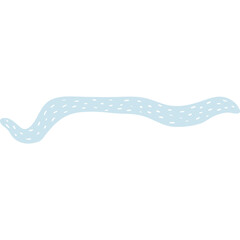 Pond, lake, puddle hand drawn illustration. Scandinavian style flat design, isolated vector. Landscape, scene creator element