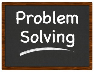 Problem Solving Blackboard Chalk Text 