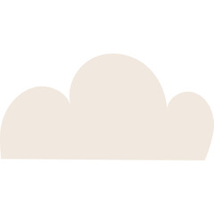 Cartoon cloud hand drawn illustration. Hand drawn Scandinavian style flat design, isolated vector. Weather element, summer sky, kids print