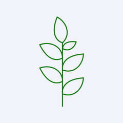 green fresh leaf design vector