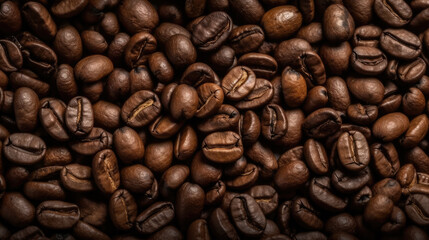 Fototapeta premium coffee beans background created with Generative AI technology