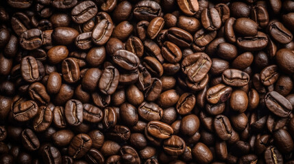 Obraz premium coffee beans background created with Generative AI technology