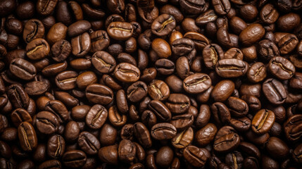 Fototapeta premium coffee beans background created with Generative AI technology