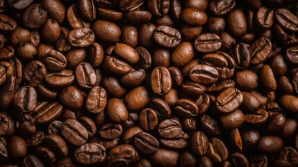 Obraz premium coffee beans background created with Generative AI technology