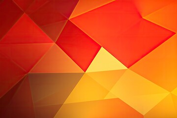 Obraz premium Yellow orange red abstract background for design. Geometric shapes. Triangles, squares, stripes, lines. Color gradient - Generative AI