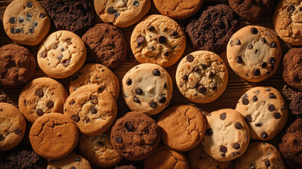 background of cookies created with Generative AI technology